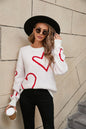 Adorable Hearts Pullover Sweater