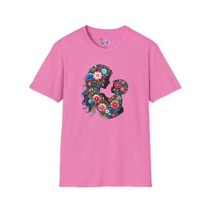 Flowery Mother & Child Adult T-shirt