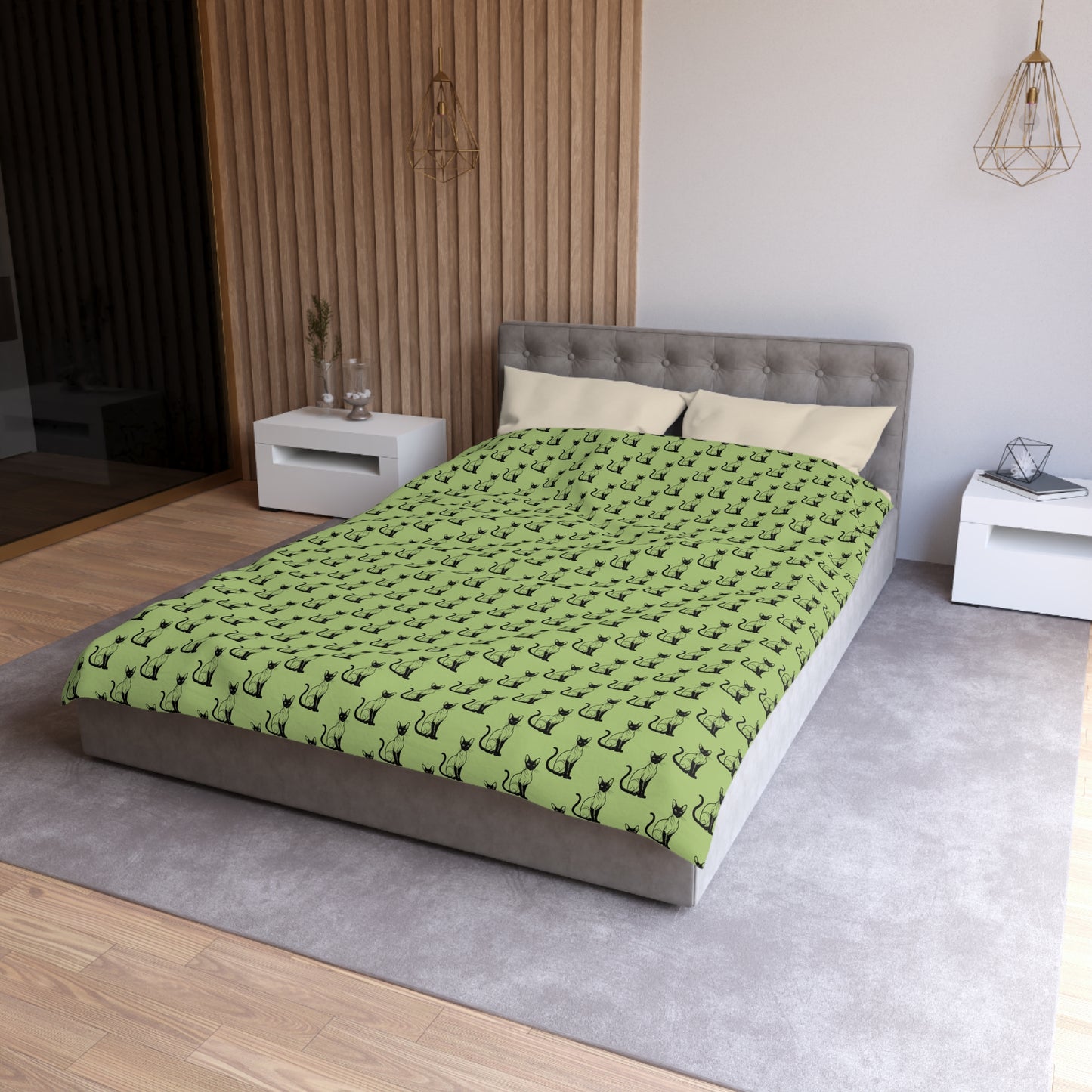 Siamese Charm – Sage Garden Microfiber Duvet Cover