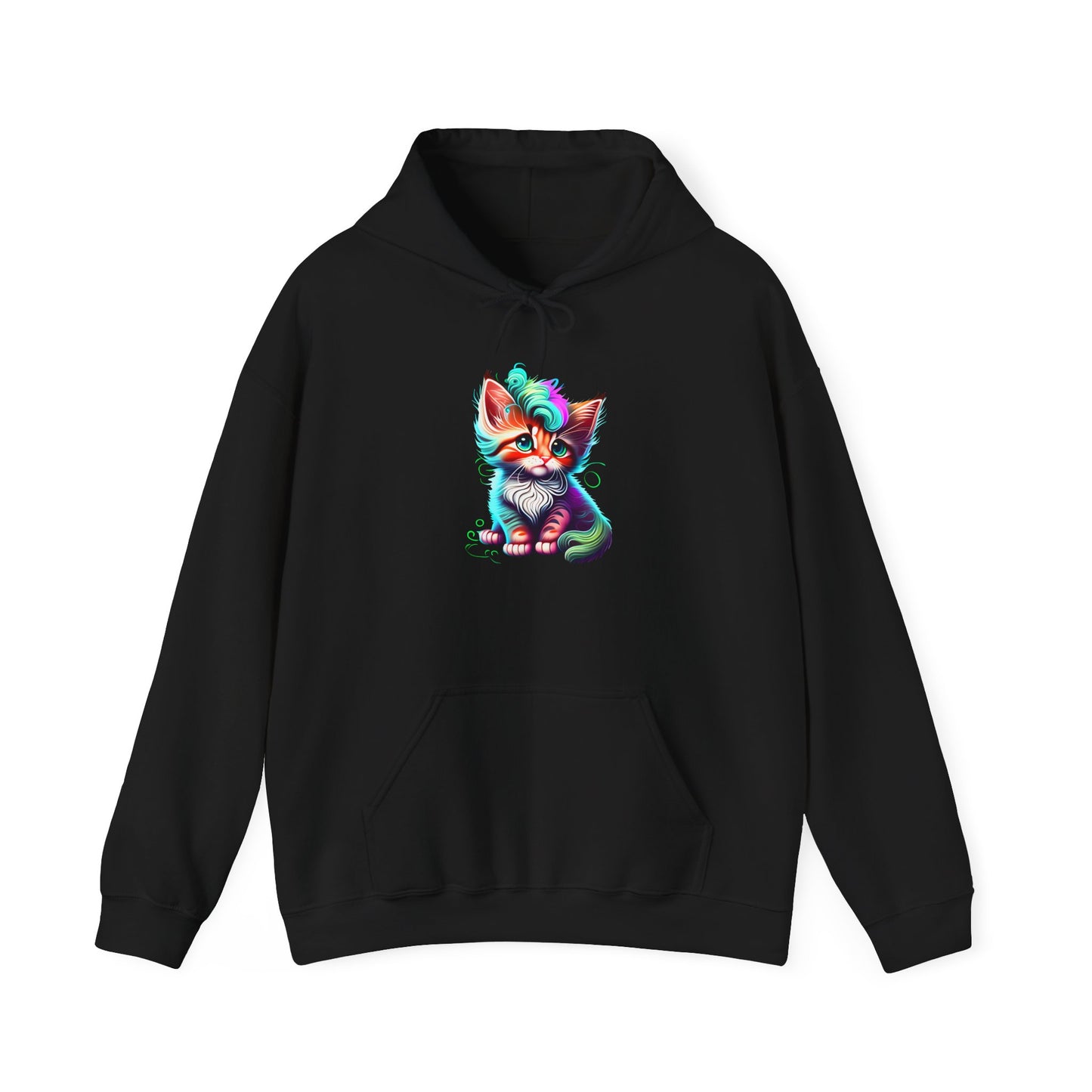 Cute Colorful Kitten 2 Heavy Blend™ Hooded Sweatshirt