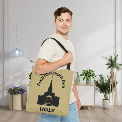 Keep The Sabbath Day Holy (Houston LDS Temple)Canvas Tote Bag