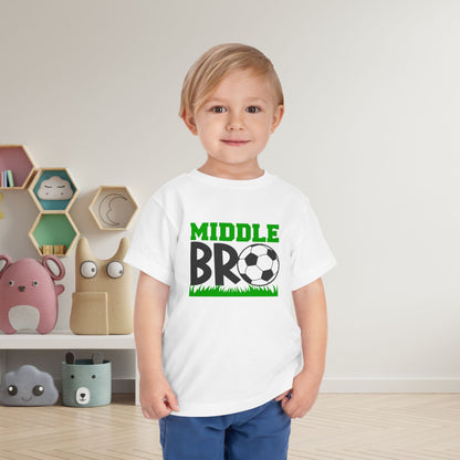 Middle Bro (Soccer Ball) Toddler Tee
