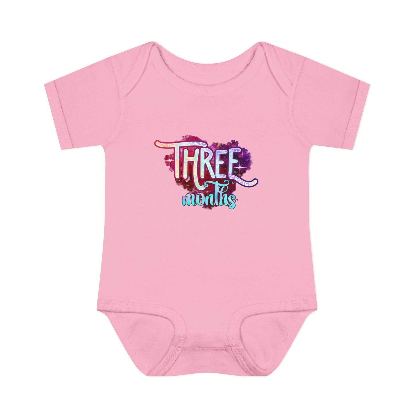 Stardust Baby Milestone Bodysuit-Three Months
