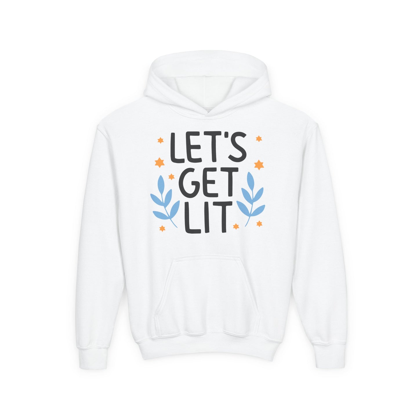 Hanukkah Let's Get Lit Youth Hoodie