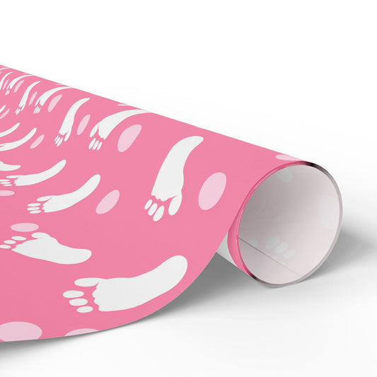 Baby Steps in Pink Wrapping Paper