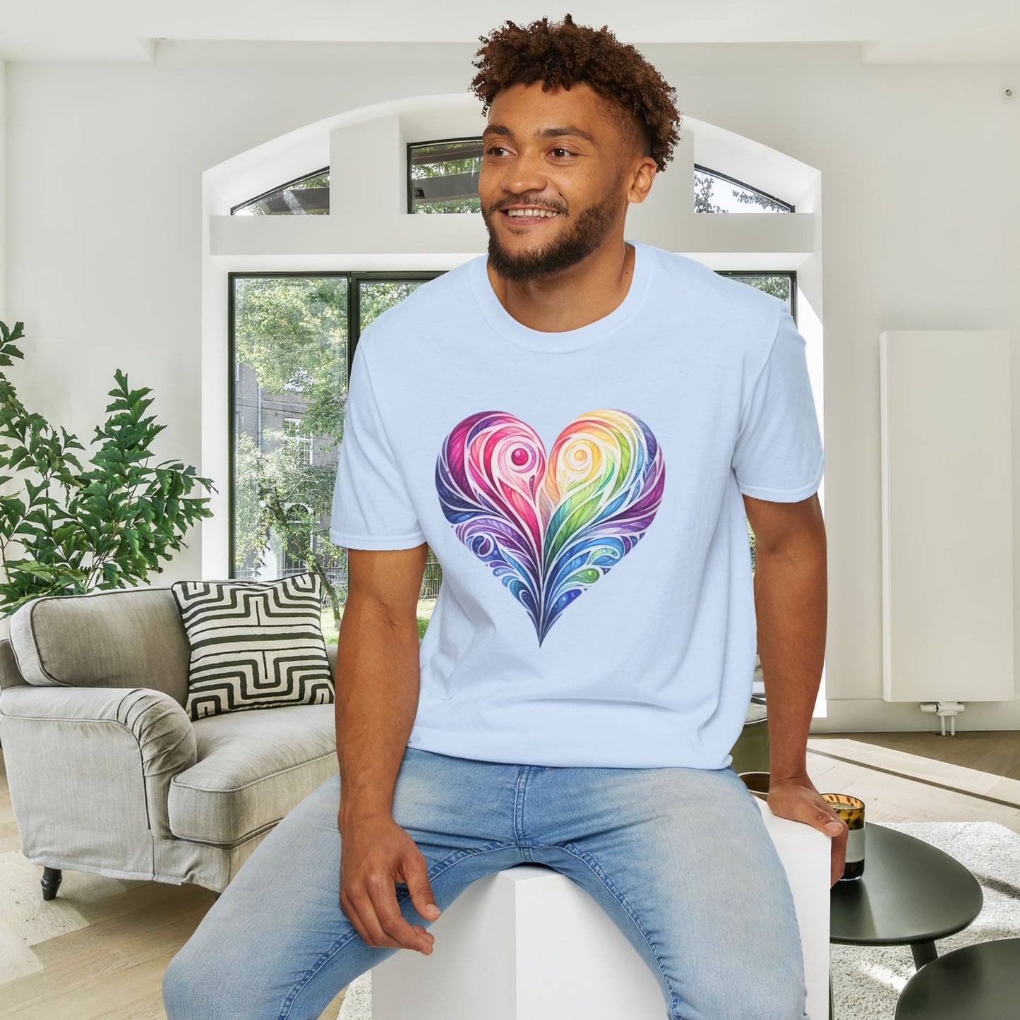 Colorwave Heart Adult T-shirt