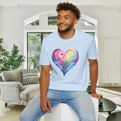 Colorwave Heart Adult T-shirt