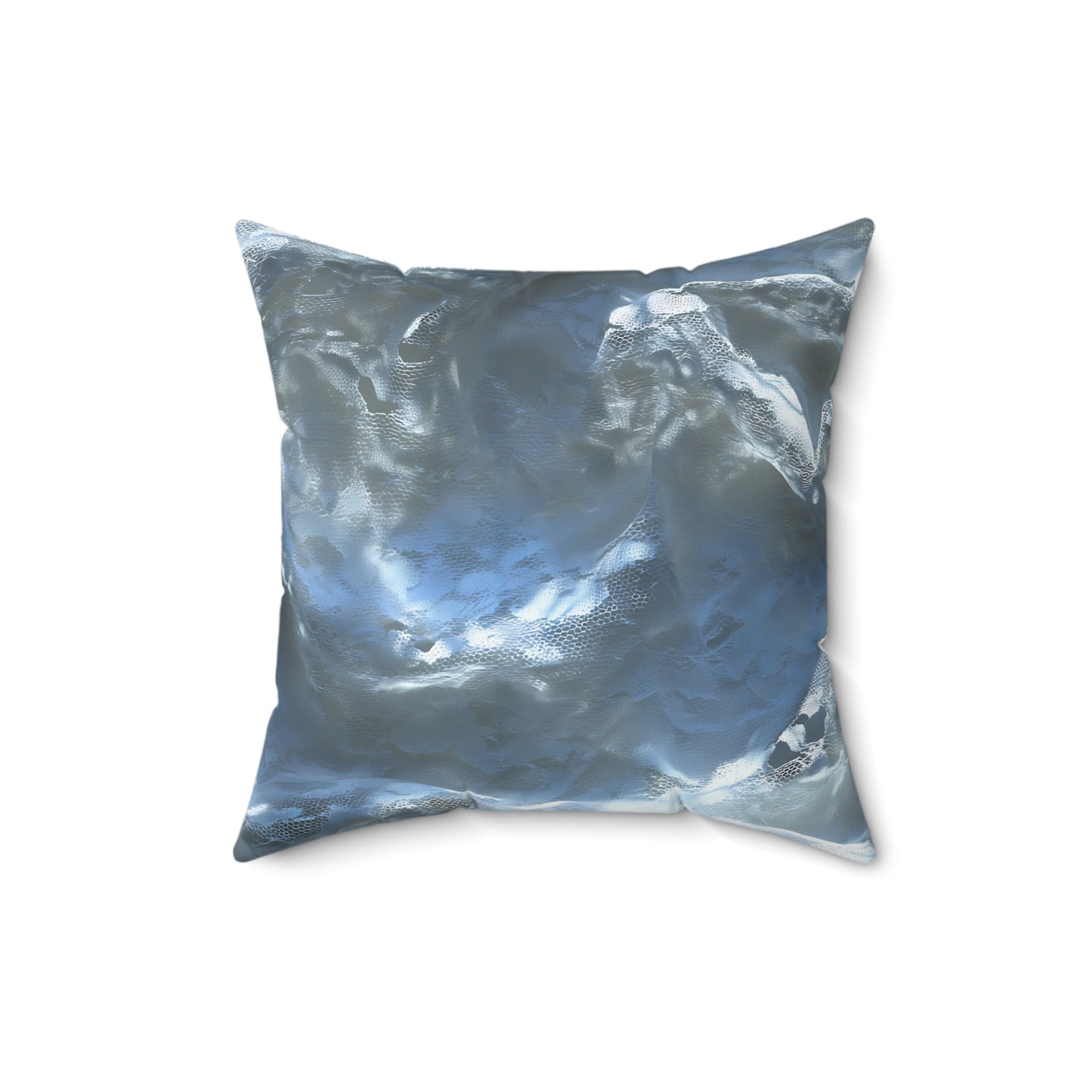 Snowdrift Sheer & Lace Throw Pillow