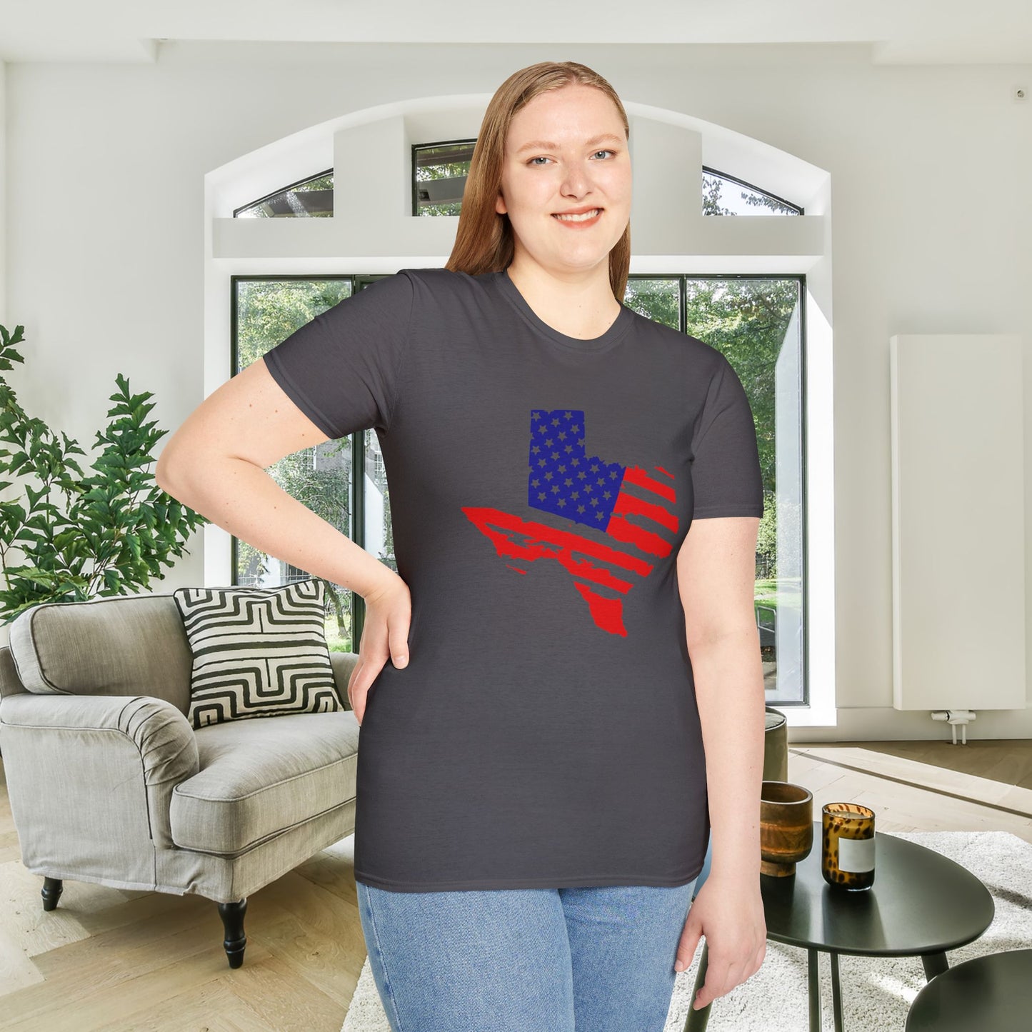 Texas American Flag Adult T-shirt