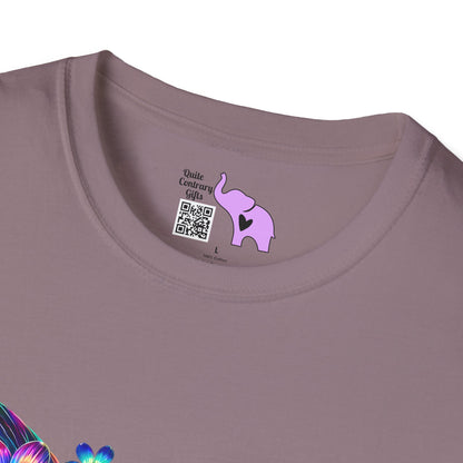 Colorful Floral Butterfly Adult T-shirt