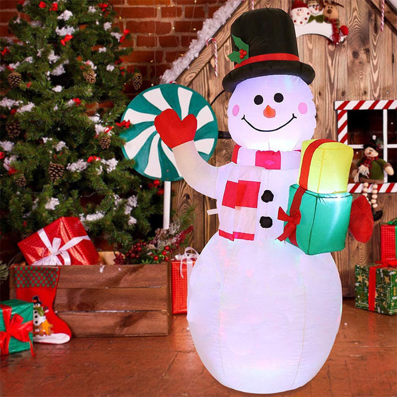 Inflatable Christmas LED Glowing Santa Tree Snowman Outdoor Lawn Decor