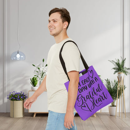 Start Each Day With A Grateful Heart Canvas Tote Bag