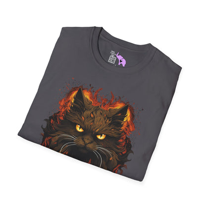 Creepy Black Cat 8 Adult T-shirt