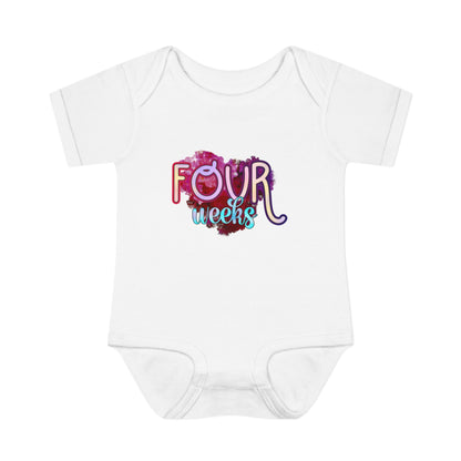 Stardust Baby Milestone Bodysuit-Four Weeks