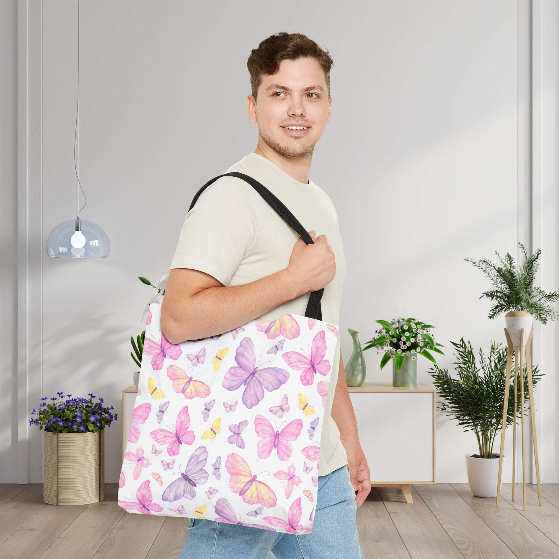 Pastel Butterfly Dreams Canvas Tote Bag