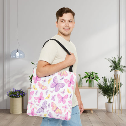 Pastel Butterfly Dreams Canvas Tote Bag