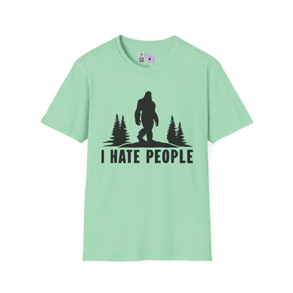 Bigfoot: I Hate People Adult T-shirt