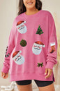 Women's Christmas Sequined Santas Sweatshirt
