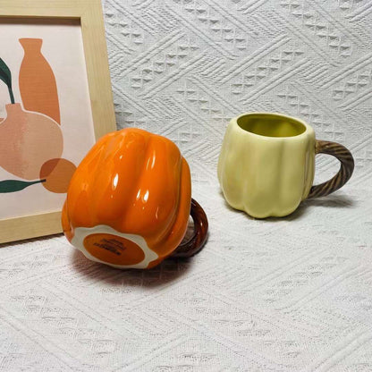 Vintage Ceramic Pumpkin Mug