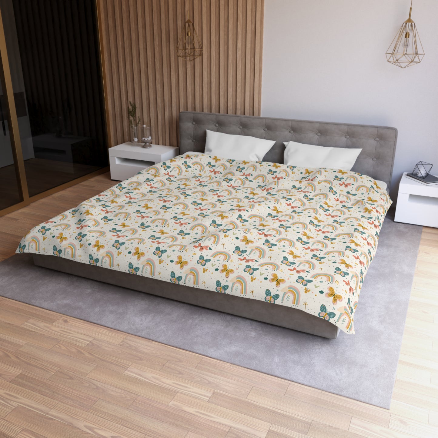 Whispering Wings & Rainbows Duvet Bedding Set