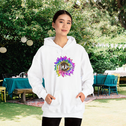 Mama Tie Dye Sunflower Heavy Blend™ Hooded Sweatshirt