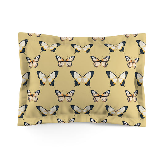 Golden Flutter Microfiber Pillow Sham