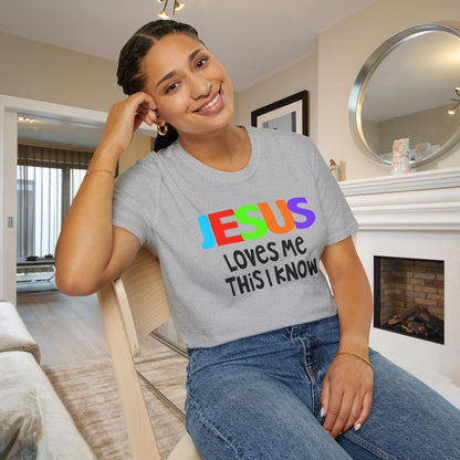 Jesus Loves Me This I Know 2 Adult T-shirt
