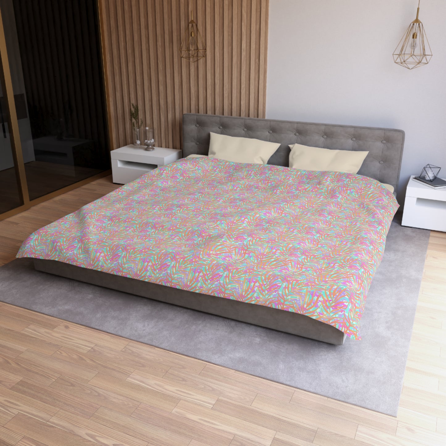Tropical Sunset Palms Duvet Bedding Set