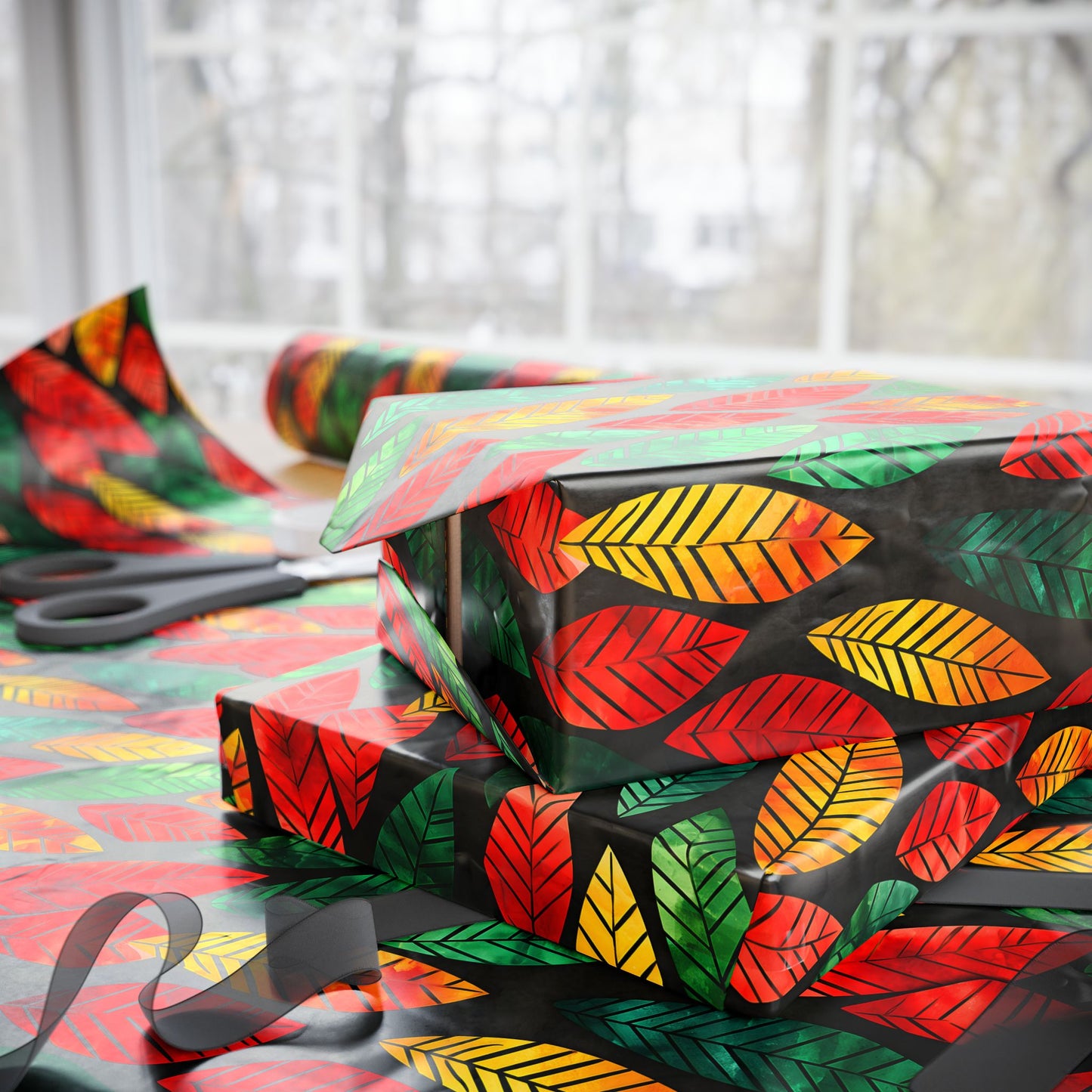 Festival Fire Kwanzaa Wrapping Paper