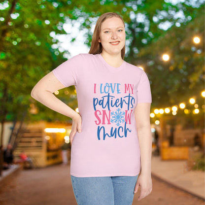 I Love My Patients Snow Much (Nurse) Adult T-shirt