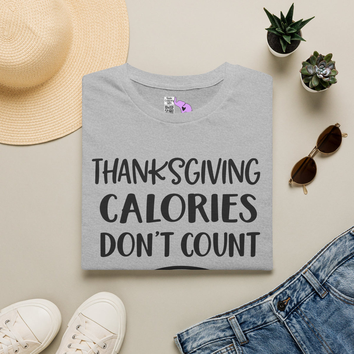 Thanksgiving Calories Don't Count Adult T-shirt