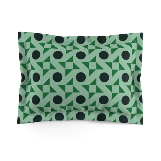 Emerald Pinwheels Microfiber Pillow Sham