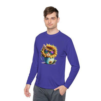 Cool Sunflower Kitten 1 Adult Long Sleeve Tee