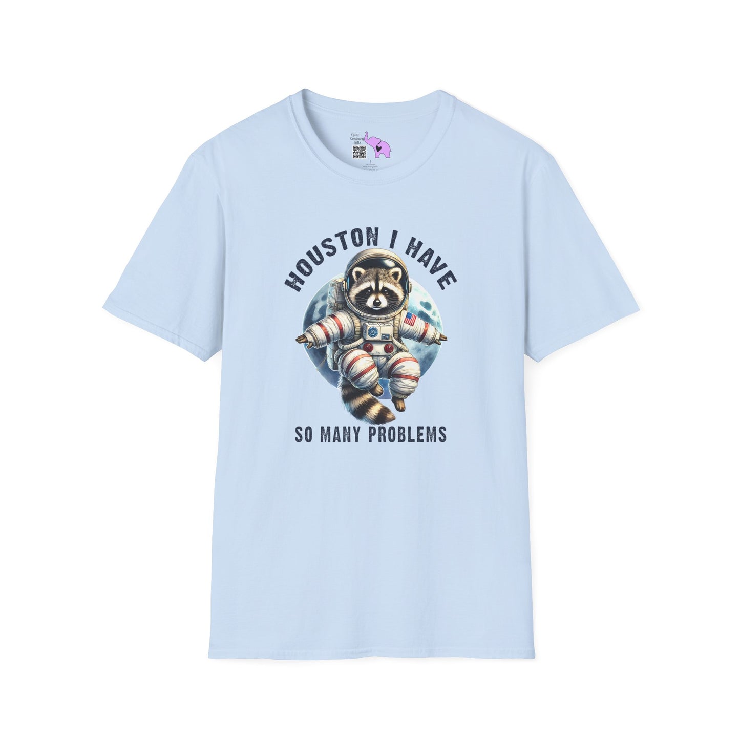 Astronaut Panda Houston I Have So Many Problems Adult T-shirt