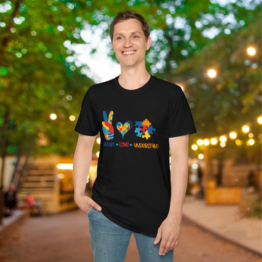 Autism Accept Love Understand Adult T-shirt