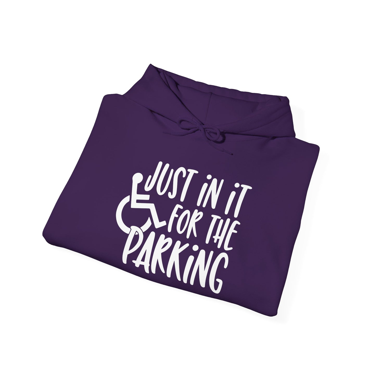 Just In It For The Parking (Wheelchair User) Adult Heavy Blend™ Hoodie