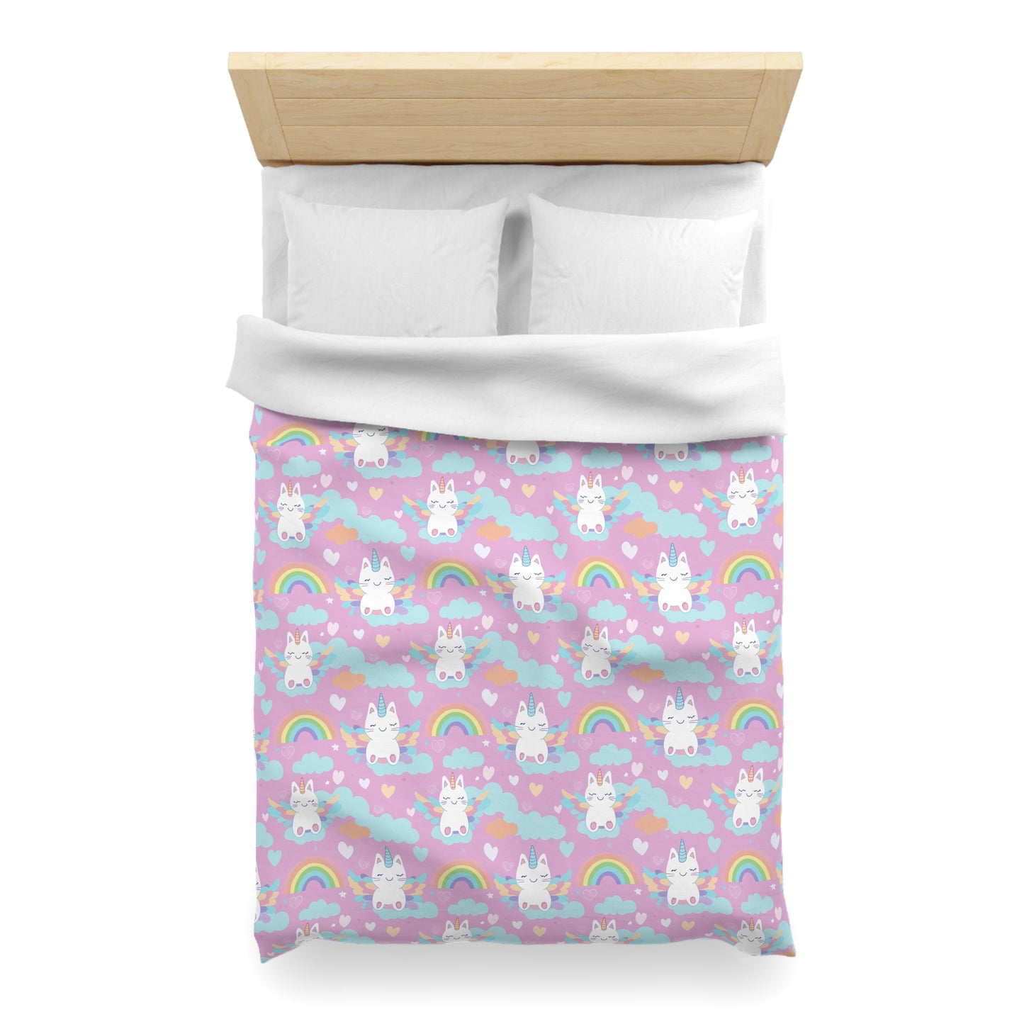 Rainbow Sky Riders Microfiber Duvet Cover