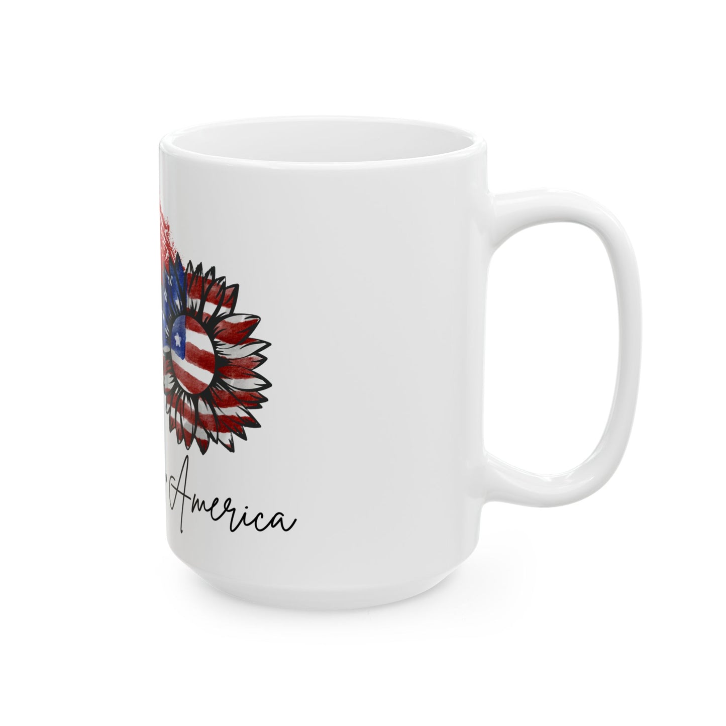 Peace Love America Ceramic Mug, (11oz, 15oz)