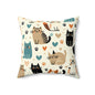 Whiskered Wonders Throw Pillow
