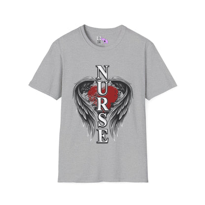 Nurse Heart & Angel Wings Adult T-shirt