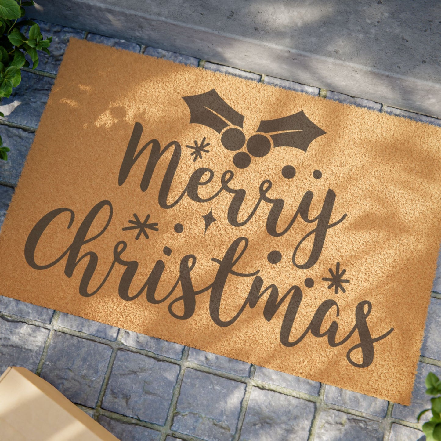 Merry Christmas 2 Coconut Fiber Doormat