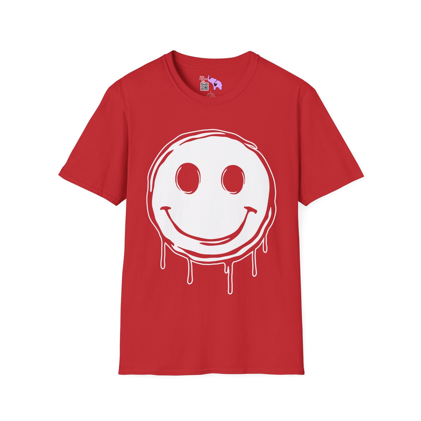 Melty Smiley Face Adult T-shirt