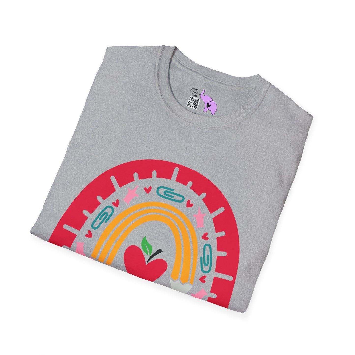 Rainbow Teacher Adult T-shirt