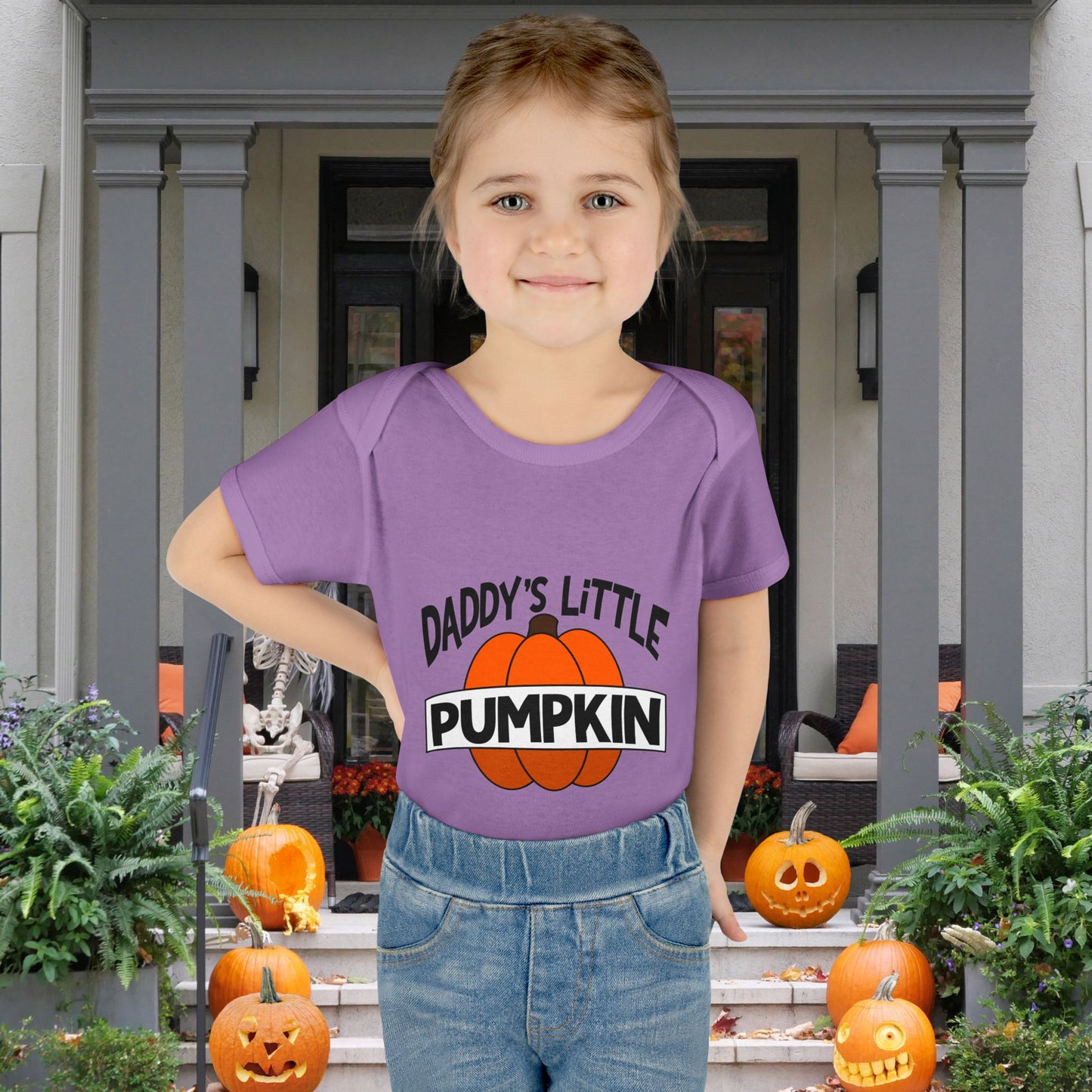 Daddy's Little Pumpkin Infant Baby Rib Bodysuit