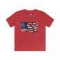 Distressed American Flag Youth Softstyle Tee