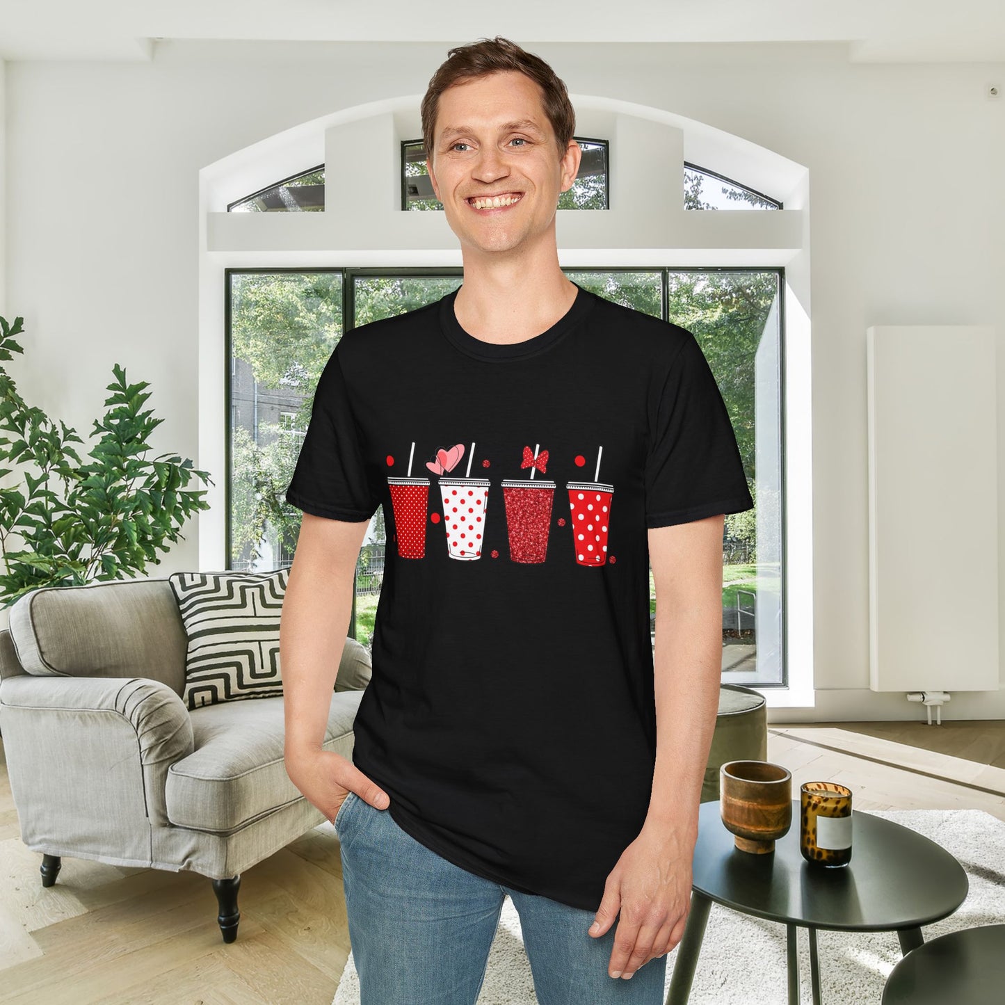 Cute Valentine Tumblers Adult T-shirt
