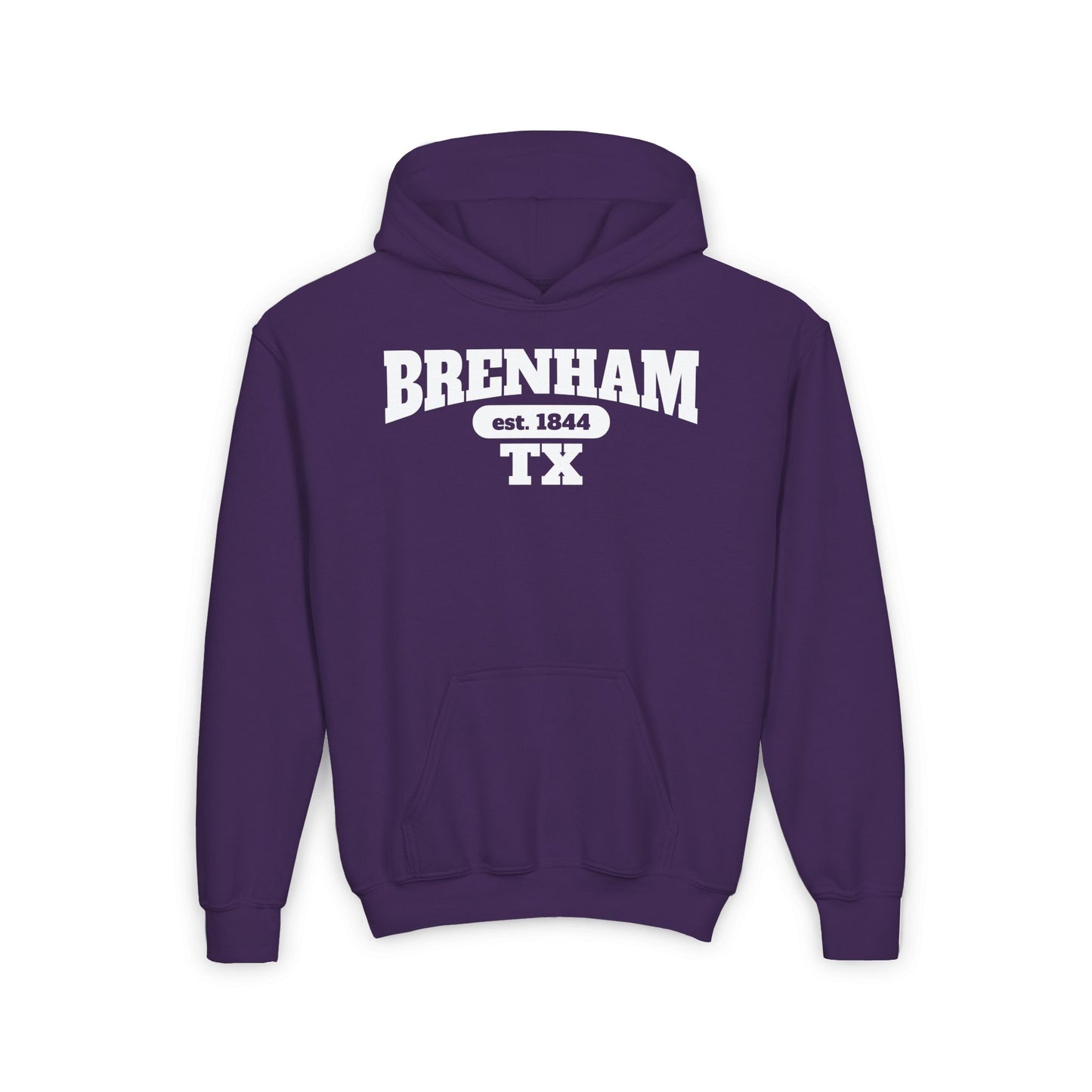Brenham Tx Est. 1844 Youth Heavy Blend Hoodie