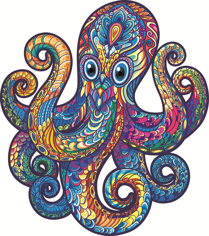 Colorful Octopus Wooden Jigsaw Puzzle Collection