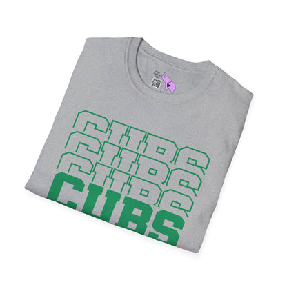 Cubs (Stacked) Adult T-shirt