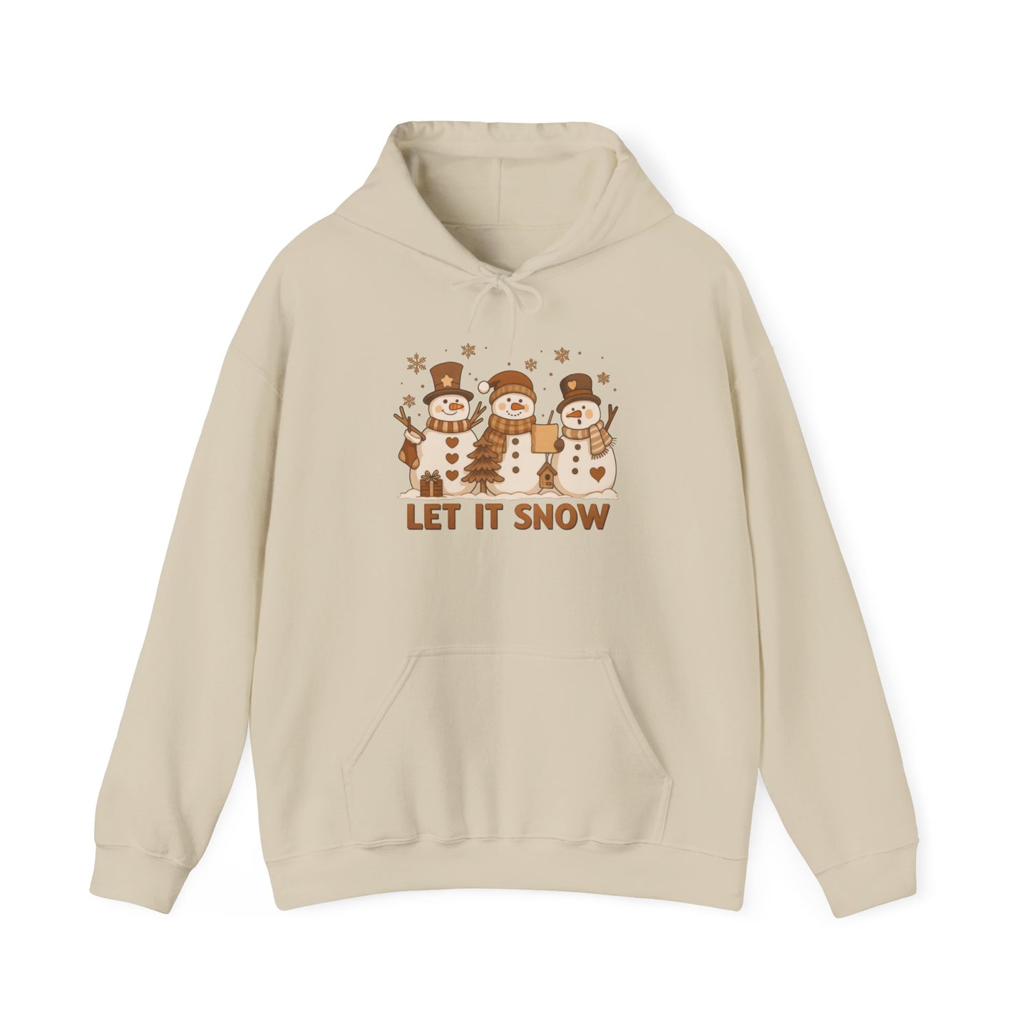 Let It Snow (Snowmen Trio) Adult Heavy Blend™ Hoodie